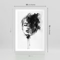 Plakat w ramie 50x70 - Kobieta w akwareli - kobieta, akwarela - rama biała