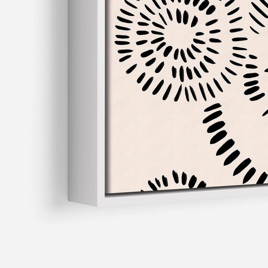 Obraz w ramie 80x80 - Abstrakcyjne Wnętrza - minimalistyczne kształty, odbicia - rama biała