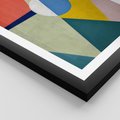 Plakat w ramie 40x50 - Taniec Subtelnych Odbić - abstrakcyjne geometryczne kształty, olejny obraz - rama czarna