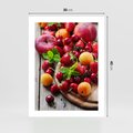 Plakat bez ramy 30x40 - Owoce w restauracji artystycznie - owoce, restauracja