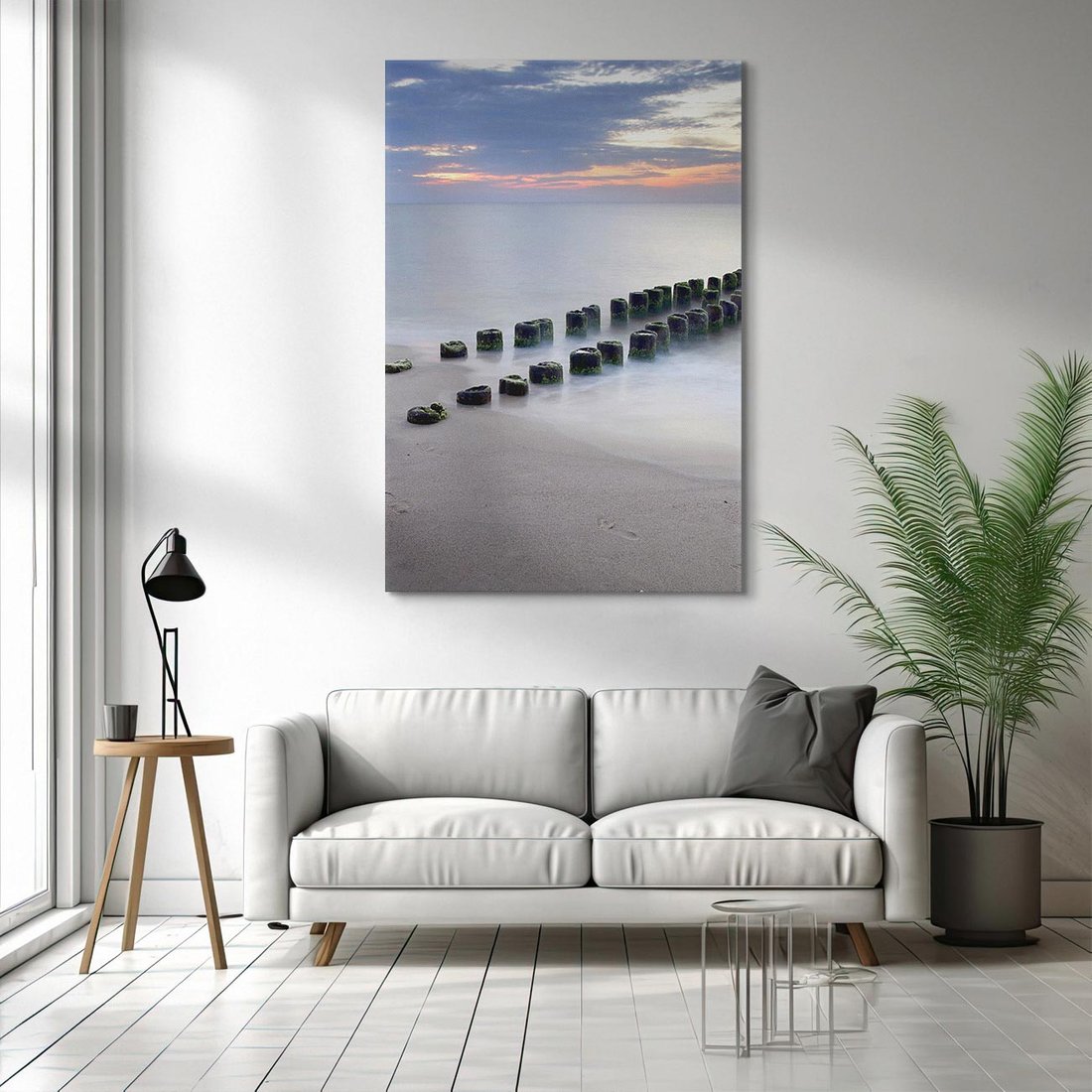 Obraz na płótnie 80x120 - Plaża Morskiej Błogości - plaża, morze