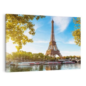 Obraz na płótnie 100x70 - Romantyczny Paryż pod Wieżą Eiffla - Paryż, Wieża