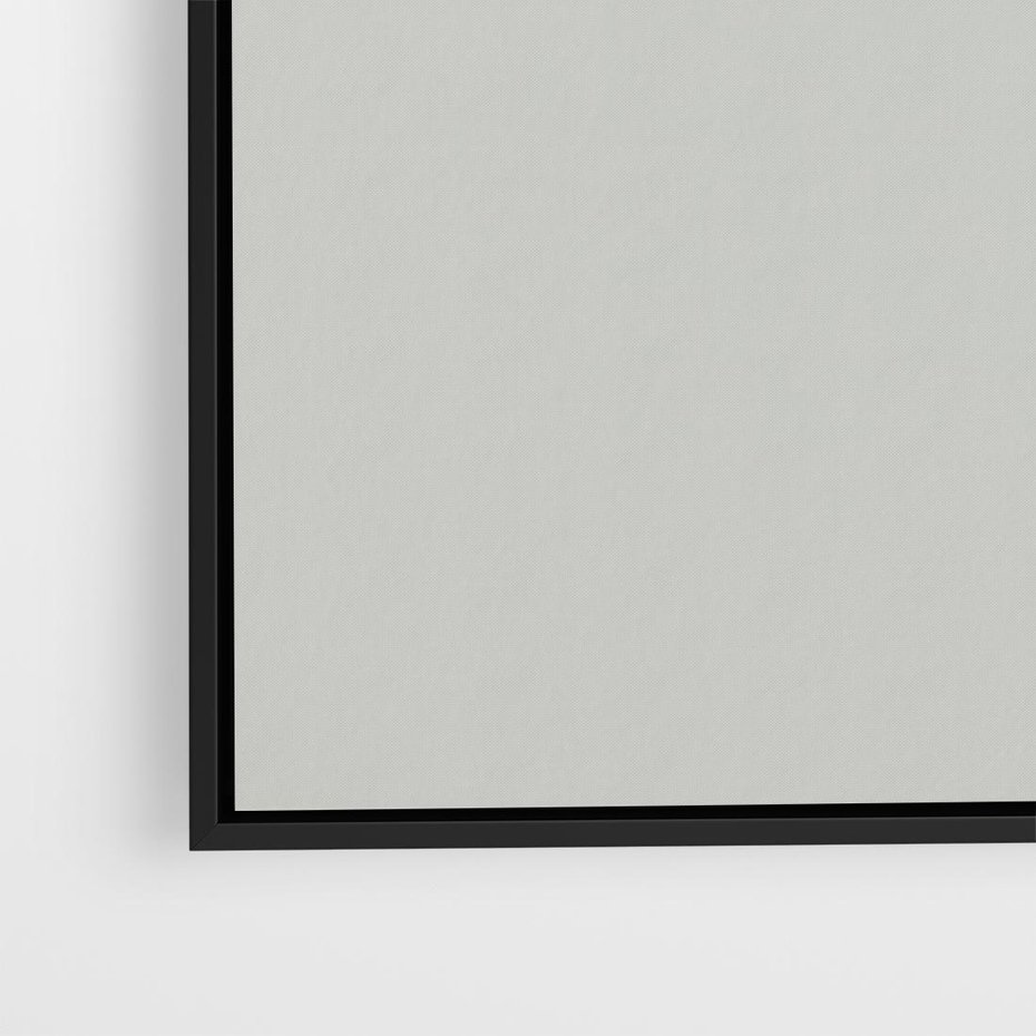 Obraz w ramie 50x50 - Zieleń i Subtelność - kaktusy, liście - rama czarna