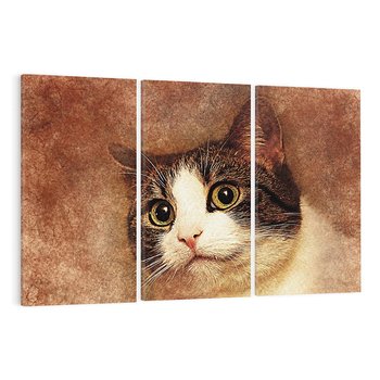 Obraz na płótnie 120x80 - Kot w abstrakcyjnej formie - kot, sztuka