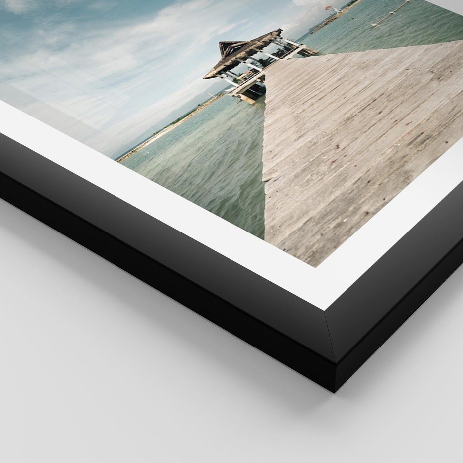 Plakat w ramie 30x40 - Magia Morza i Piękno Plaży - Hawaje, morze - rama czarna