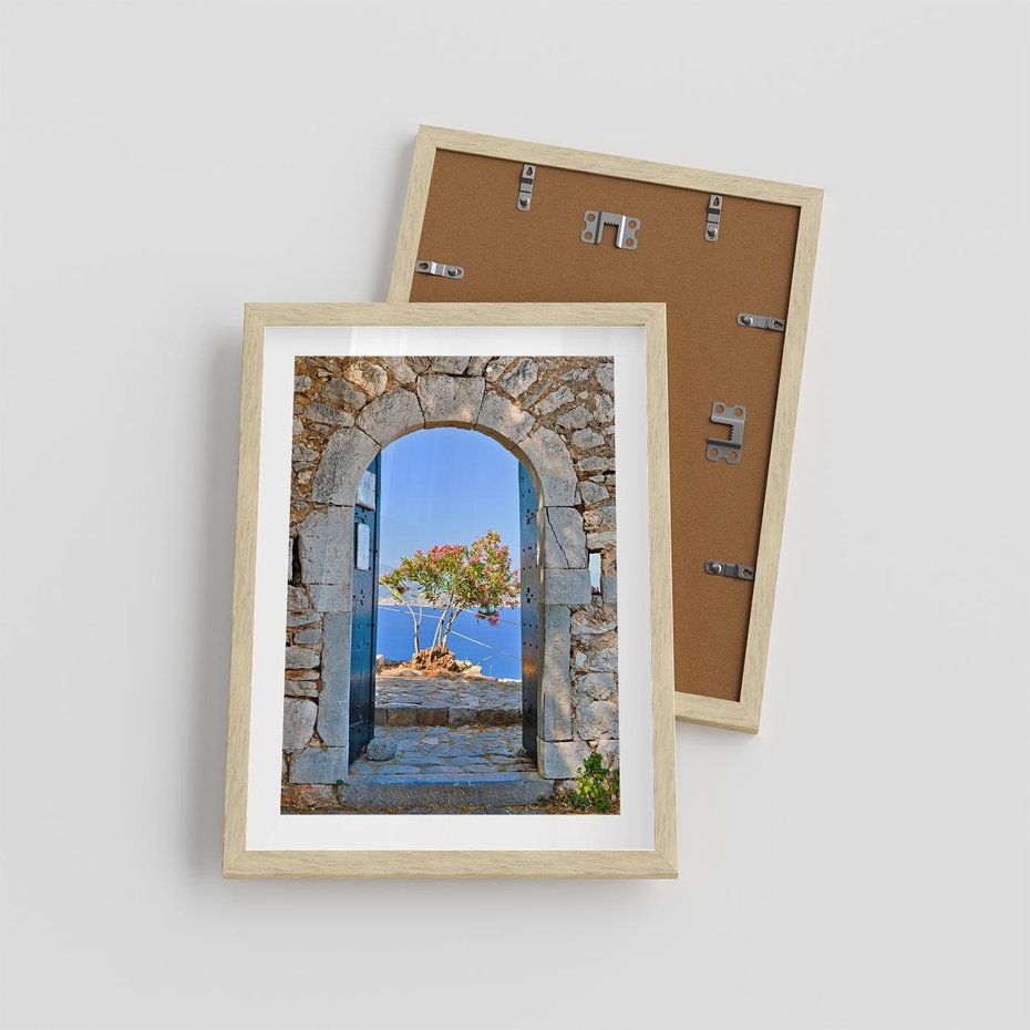 Plakat w ramie 30x40 - Perspektywa nad morzem - perspektywa, morze - rama drewno