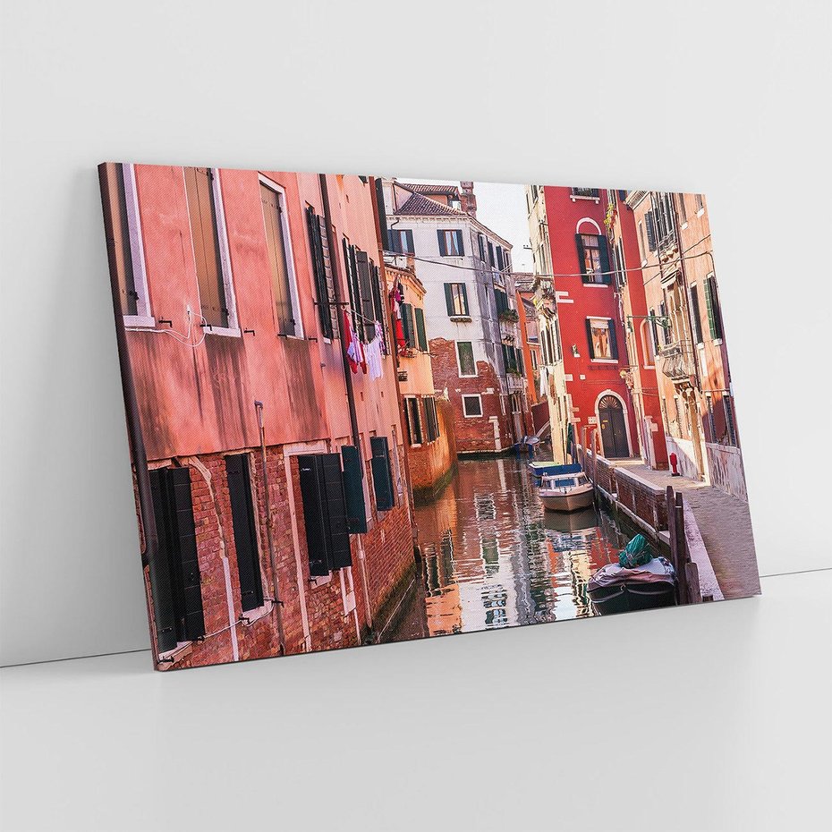 Obraz na płótnie 100x70 - Przejażdżka gondolą przez Wenecję - Wenecja, kanały