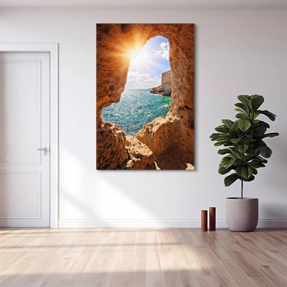 Obraz na płótnie 80x120 - Potęga Natury - morze, klify