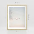 Plakat w ramie 40x50 - W Powietrzu: Samolot na Niebie - samolot w przestworzach, samolot na niebie - rama drewno