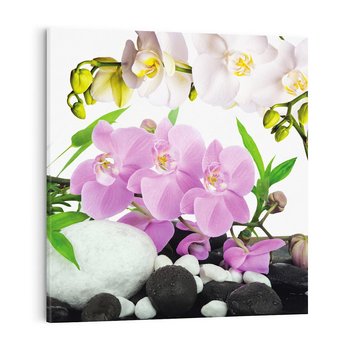 Obraz na płótnie 40x40 - Orchidea w SPA - spa, orchidea