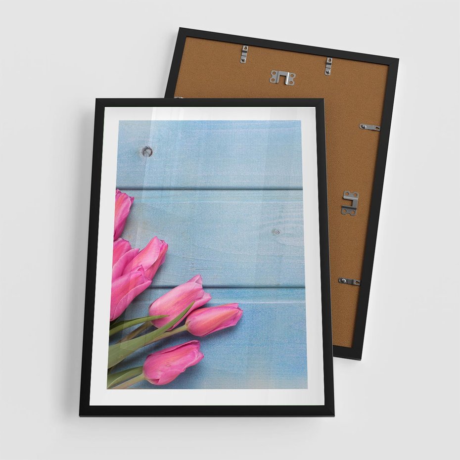 Plakat w ramie 50x70 - Piękno w pełnym rozkwicie - kwiaty, tulipany - rama czarna