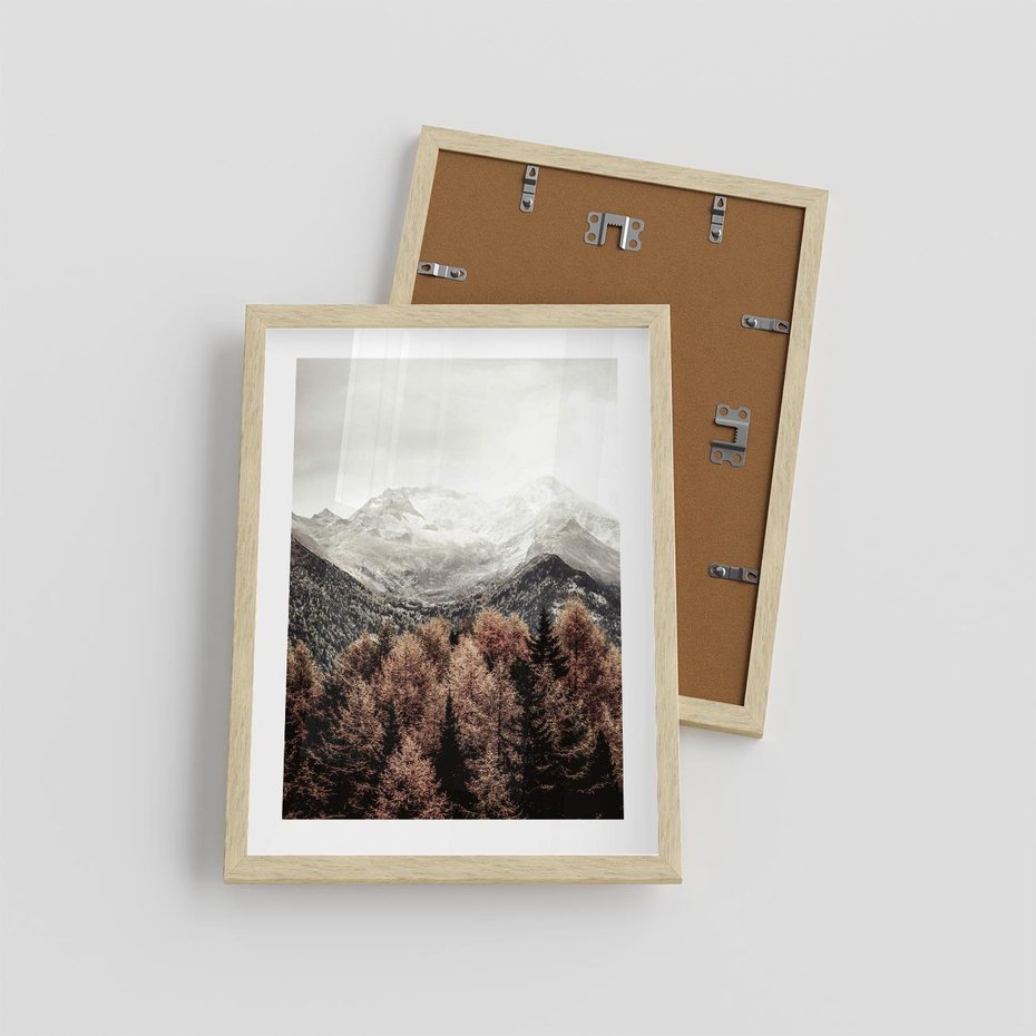 Plakat w ramie 30x40 - Jesienna Przyroda - góry, jesień - rama drewno