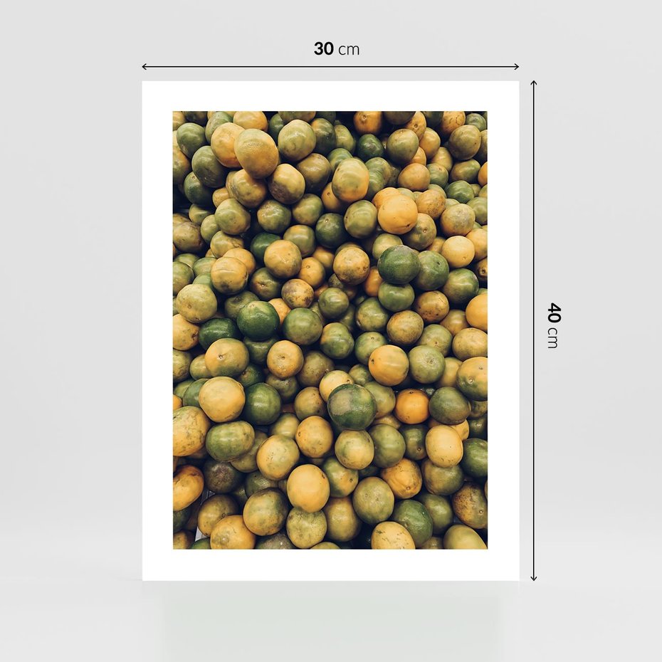 Plakat bez ramy 30x40 - Świeżość Cytrusów - cytryny, limonki