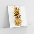 Obraz na płótnie 70x70 - Ekskluzywny Akcent - złoty, ananas