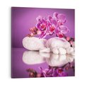Obraz na płótnie 50x50 - Kwiatowy Relaks - orchidea, kwiat