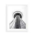 Plakat w ramie 40x50 - Perspektywa Wieży - architektura, wieża - rama biała