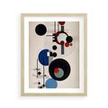 Plakat w ramie 40x50 - Rozkwitające Wibracje Wyobraźni - abstrakcyjna geometryczna kompozycja, koła linie - rama drewno