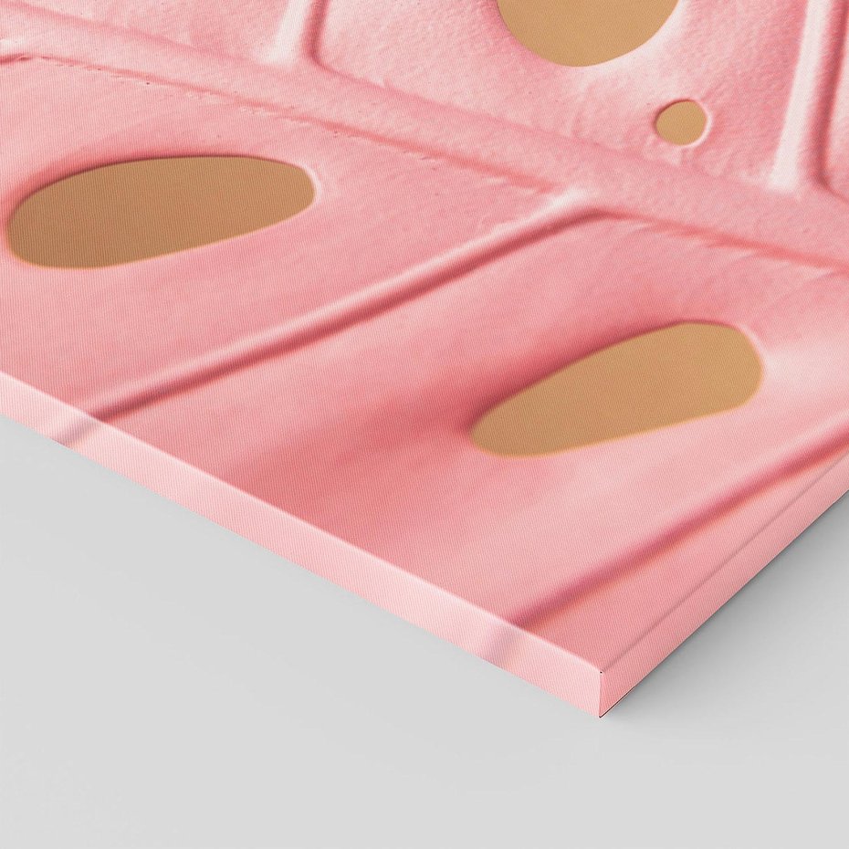 Obraz na płótnie 40x40 - Różowa monstera w pełnym rozkwicie - różowa, monstera