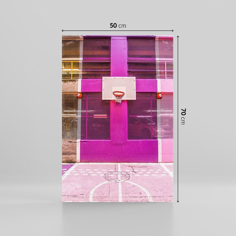 Obraz na płótnie 50x70 - Boisko Koszykówki - Pasja Sportowego Ducha - boisko, koszykówka