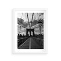 Plakat w ramie 30x40 - Most Nowoczesności - most, nowoczesny - rama biała