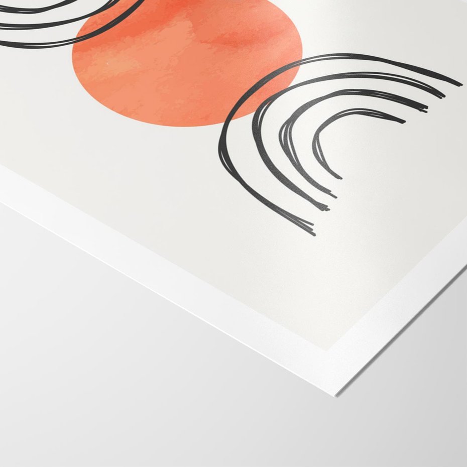 Plakat bez ramy 50x70 - Lustrzane Widzenie - koło, boho styl