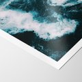 Plakat bez ramy 30x40 - Fale w Odcieniach Turkusu - ocean, fale