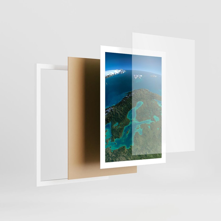 Plakat w ramie 50x70 - Beztroski widok na ocean - widok, ocean - rama biała