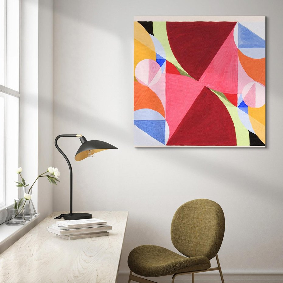 Obraz na płótnie 40x40 - Area Broken by Perpendiculars 1934, Jospeh Schillinger - Reprodukcja - reprodukcja, obraz na płótnie