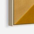 Obraz w ramie 80x120 - Harmonia migoczących ognisk - intensywne ciepłe kolory, słoneczny żółty - rama drewno