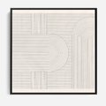 Obraz w ramie 50x50 - Geometryczna Elegancja Mid Century - mid century, minimalizm - rama czarna