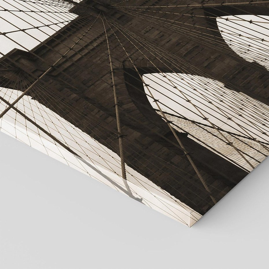 Obraz na płótnie 80x120 - Most z linami pod niebem - USA - most, liny