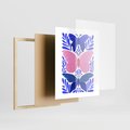 Plakat w ramie 40x50 - Delikatna Symfonia Natury - motyle, rośliny - rama drewno