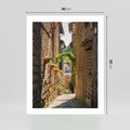 Plakat bez ramy 40x50 - Włoska uliczka w perspektywie - Włochy, uliczka