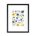 Plakat w ramie 50x70 - Odgłosy Wizji - kwiaty, sztuka nowoczesna - rama czarna
