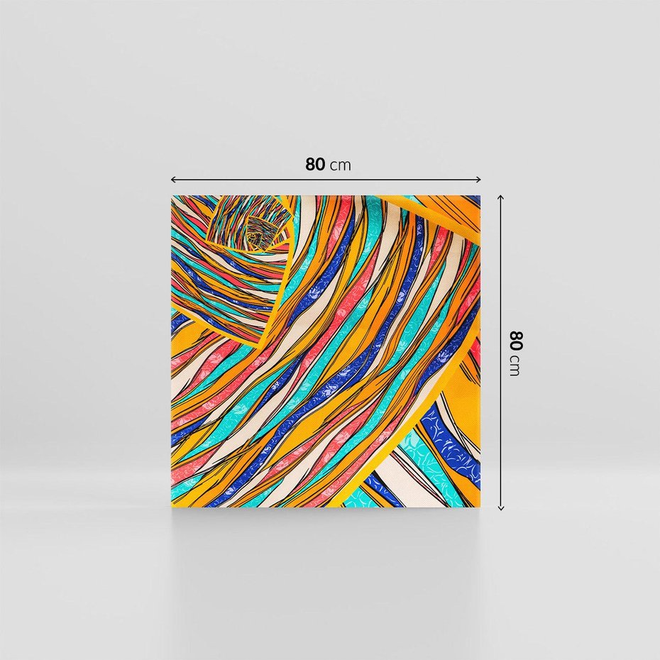 Obraz na płótnie 80x80 - Eksplozja Abstrakcyjnych Barw - abstrakcja