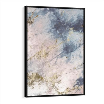 Obraz w ramie 50x70 - Luksusowa Dekoracja - marmur, złoto - rama czarna