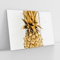 Obraz na płótnie 120x80 - Ekskluzywny Akcent - złoty, ananas