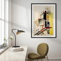 Plakat bez ramy 21x30 - Kolorowe Wnętrza Inspiracji - abstrakcyjny obraz, jak kandinsky