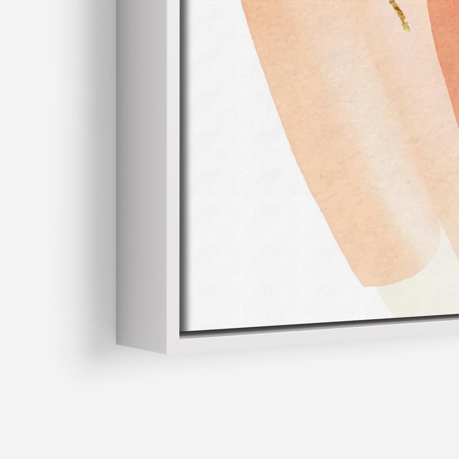 Obraz w ramie 80x80 - Rozbijające Plamy - abstrakcyjne akwarelowe plamy, minimalizm - rama biała