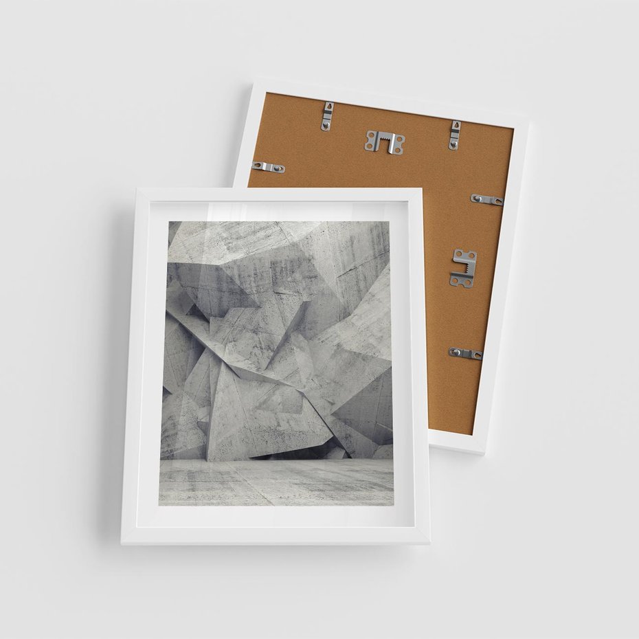 Plakat w ramie 40x50 - Architektura w trójwymiarowym wymiarze - architektura, 3D - rama biała