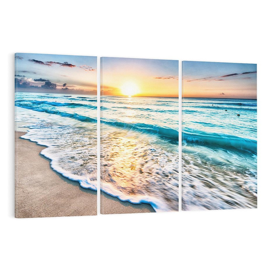 Obraz na płótnie 120x80 - Spokój morza: moment relaksu - plaża, morze