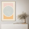 Obraz w ramie 80x120 - Rozbijająca Opowieść - geometryczne kształty, koła - rama drewno