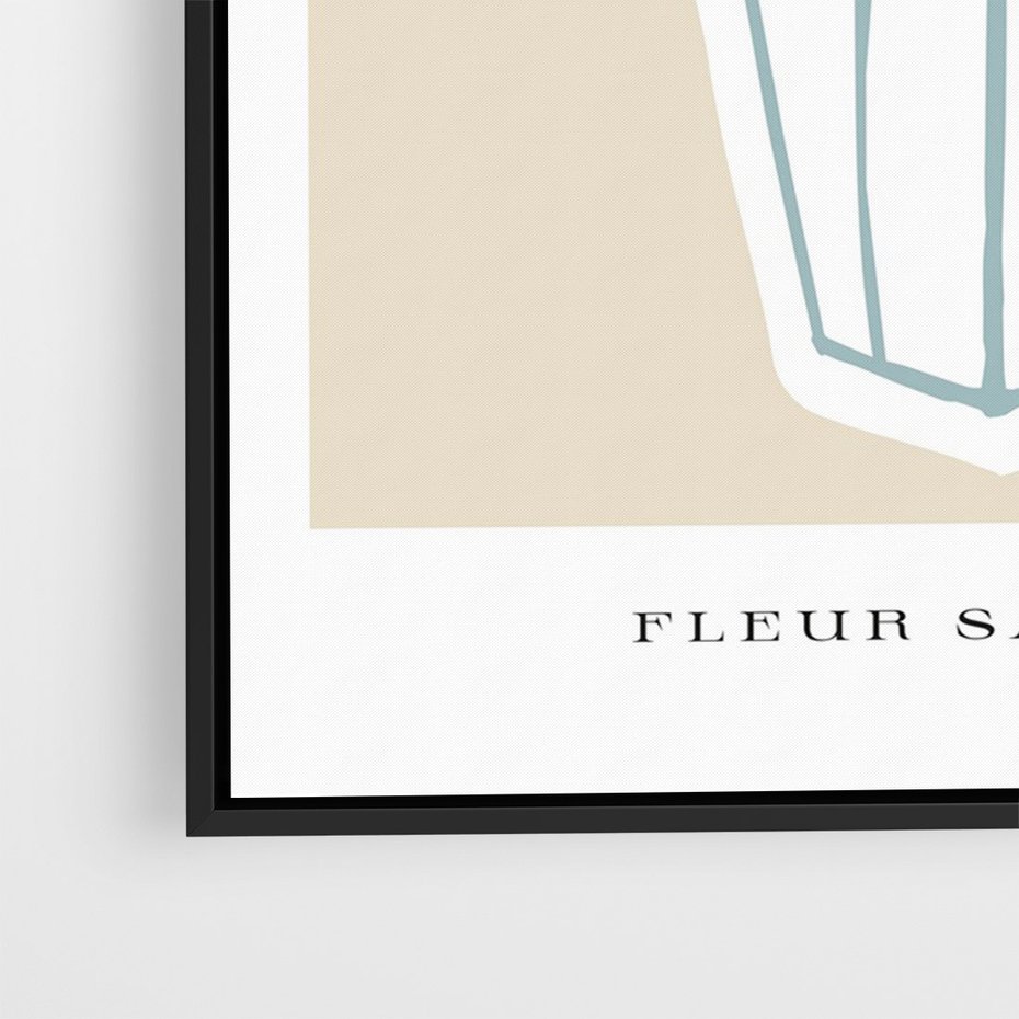 Obraz w ramie 50x70 - Rytmy Nowych Wizji - abstrakcyjne liście, tropikalne w wazonie - rama czarna