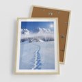 Plakat w ramie 50x70 - Magia zimowych gór - zima, góry - rama drewno