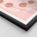 Plakat w ramie 40x50 - Rozkwitające Emocje - minimalistyczny plakat, pudrowe kwiaty - rama czarna