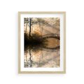 Plakat w ramie 30x40 - Romantyczny Mostek - mostek, romantyczny - rama drewno