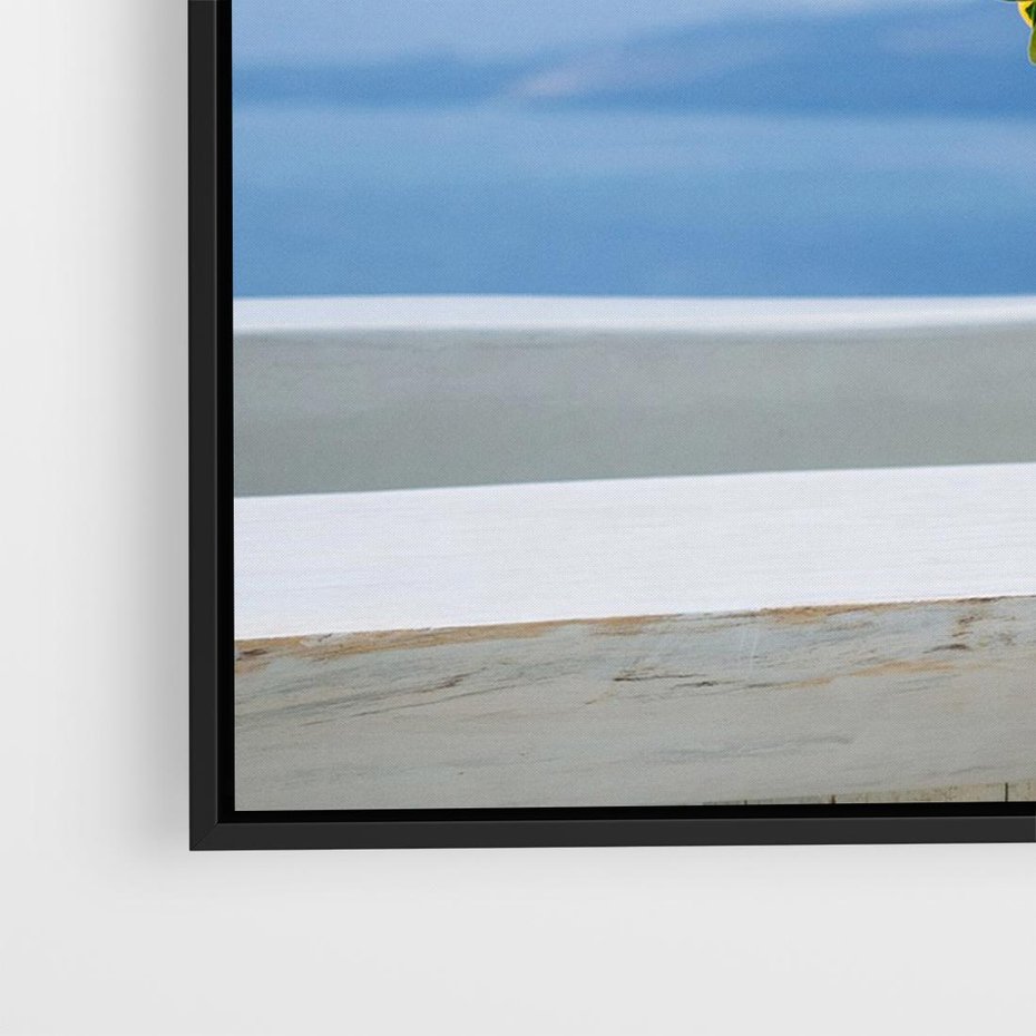 Obraz w ramie 70x50 - Uroki Santorini - Santorini, Grecja - rama czarna