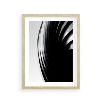 Plakat w ramie 40x50 - Awangarda w Kontraście - architektura, nowoczesne formy - rama drewno