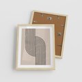 Plakat w ramie 40x50 - Puls Abstrakcji - abstrakcyjne linie, geometria - rama drewno