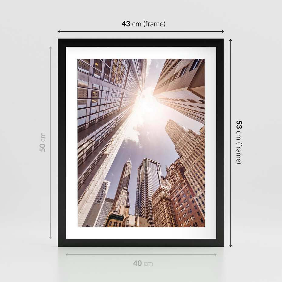 Plakat w ramie 40x50 - Oczami artysty - miasto, perspektywa - rama czarna